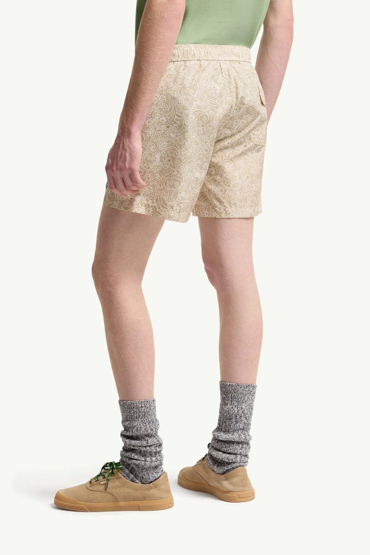 Moncler Moncler Paisley Print Swim Shorts Light Beige Light Beige