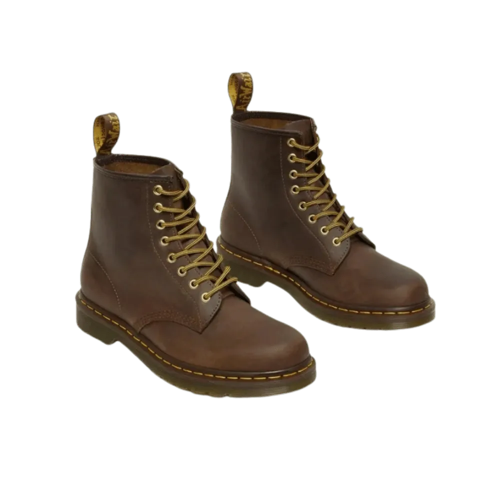 Dr Martens 1460 Crazy Horse Leather Lace Up Boots Brown