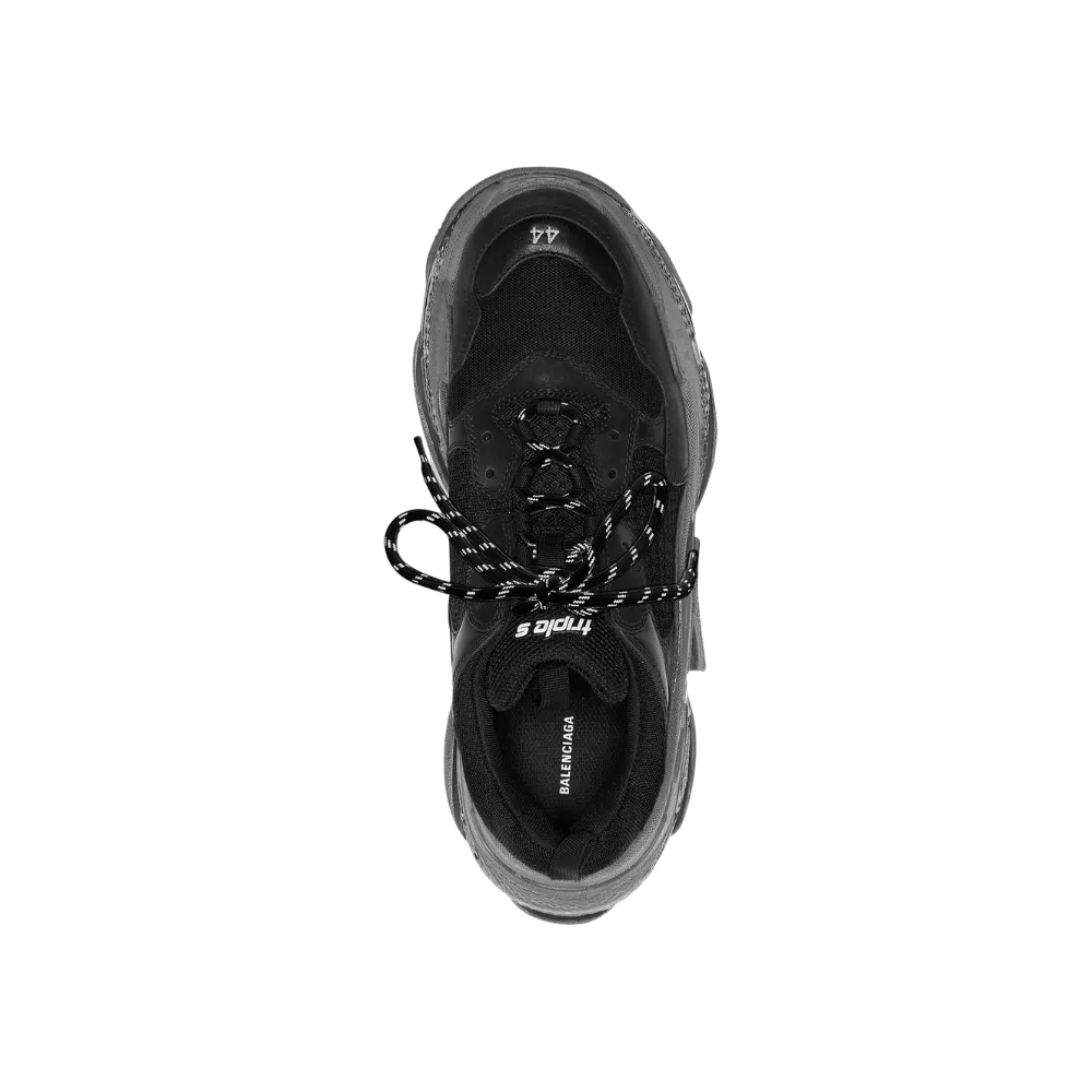 Balenciaga Triple S Clear Sole Sneaker In Black