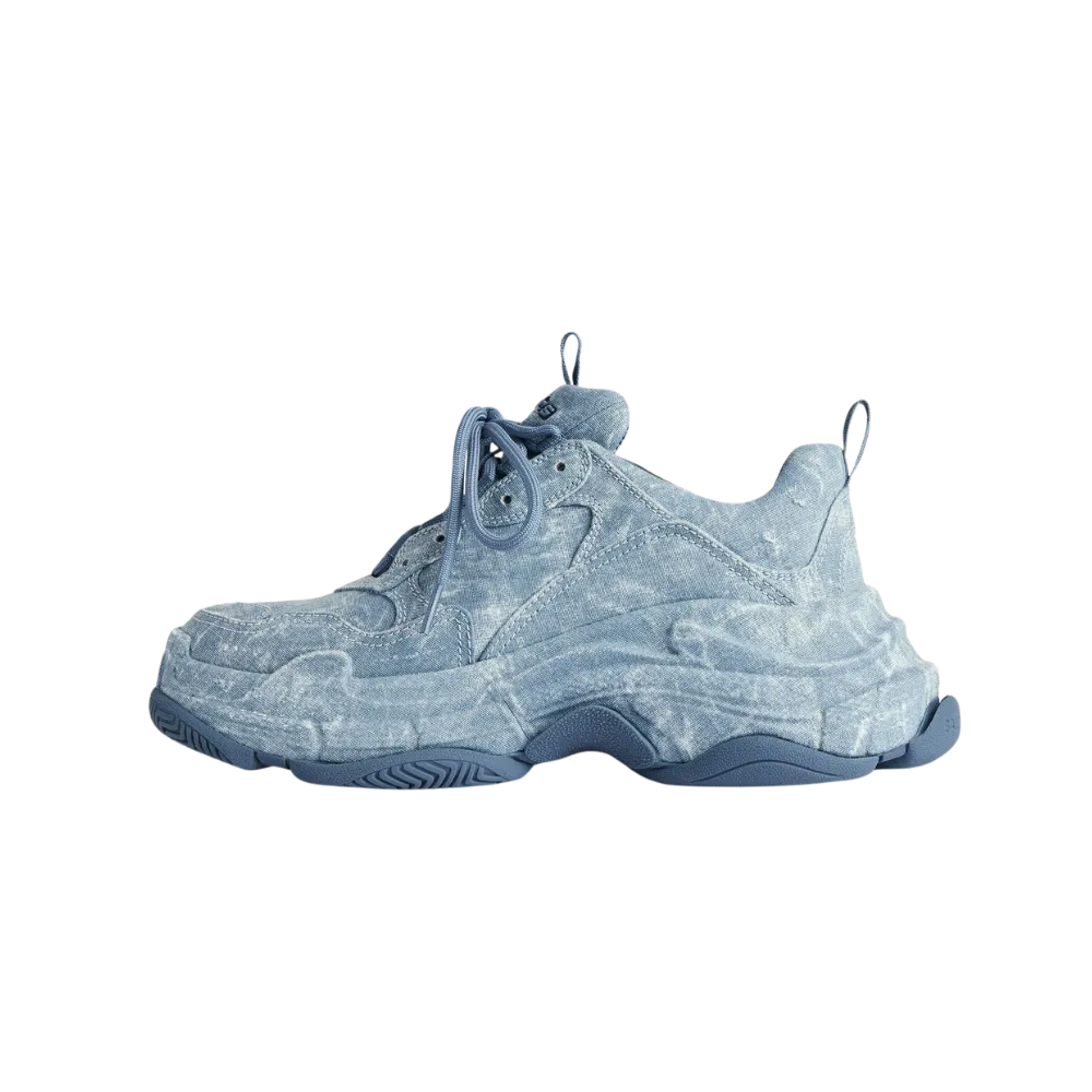 Balenciaga Triple S Canvas Sneaker In Blue