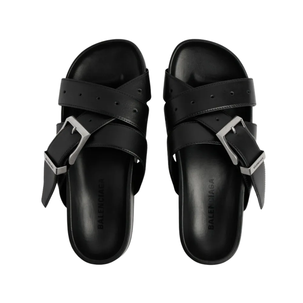 Balenciaga Belt Mule In Black