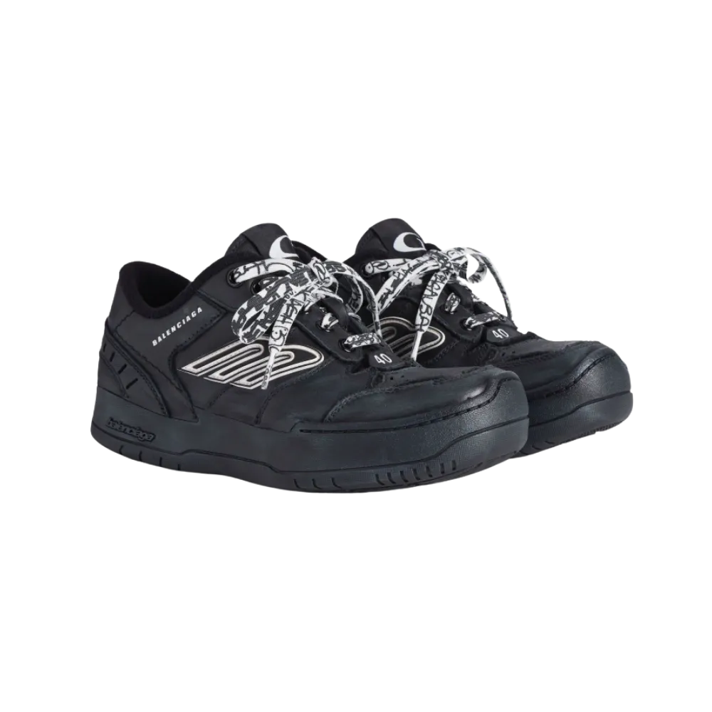 Balenciaga Hamptons Platform Sneaker In Black