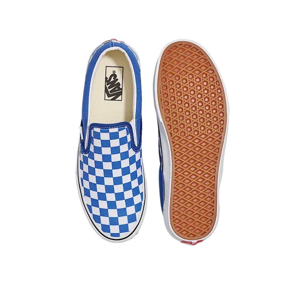 Vans Classic Slip-On Checkerboard Shoe Blue