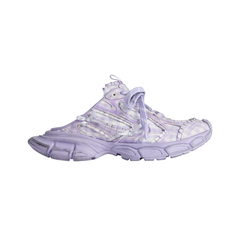 Balenciaga 3XL Check Mule In Lilac