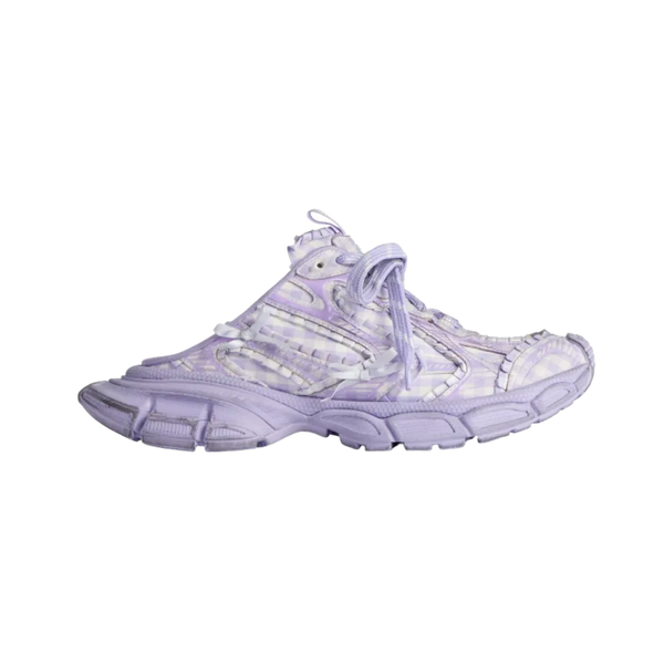 Balenciaga 3XL Check Mule In Lilac
