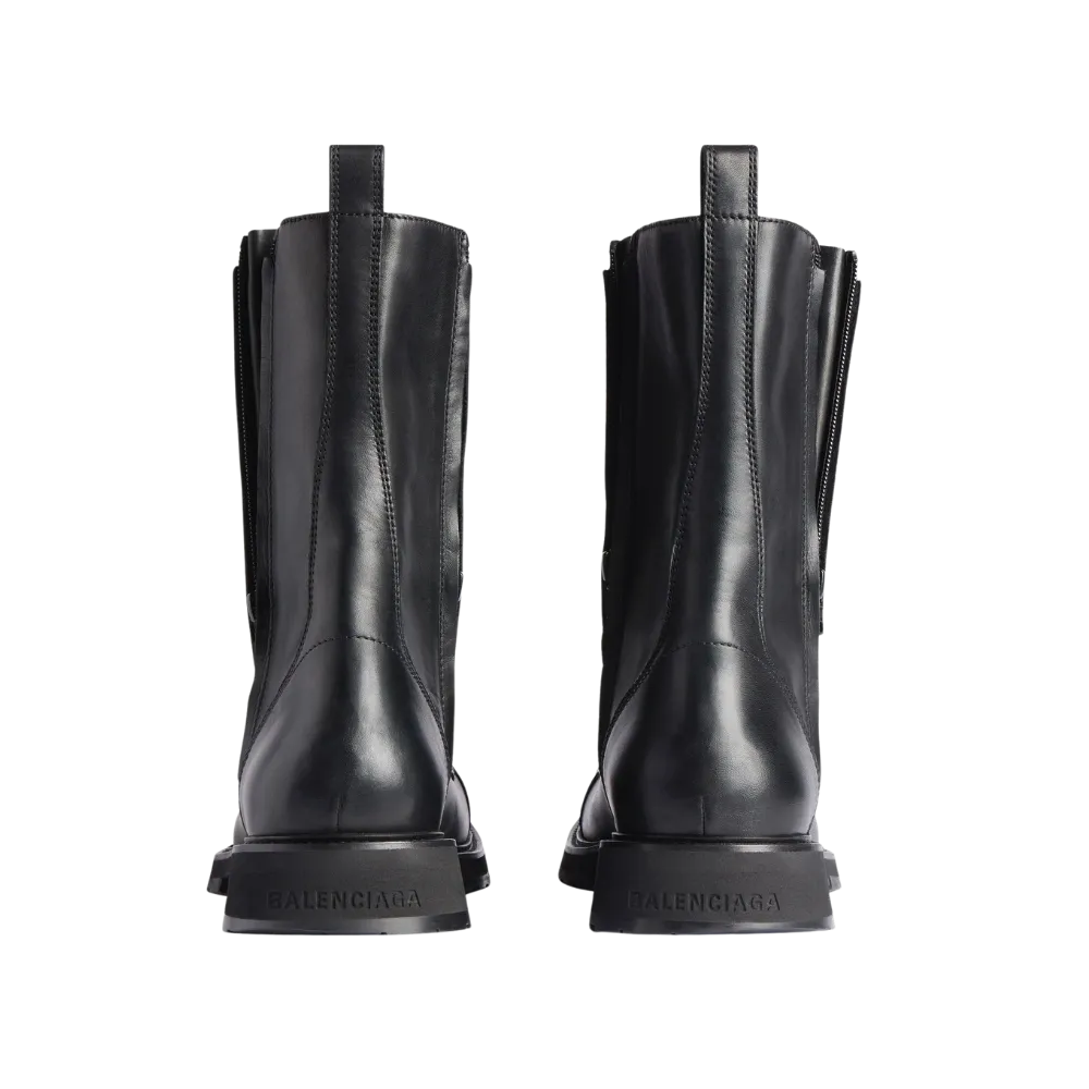 Balenciaga Truck Lace-Up Boot In Black