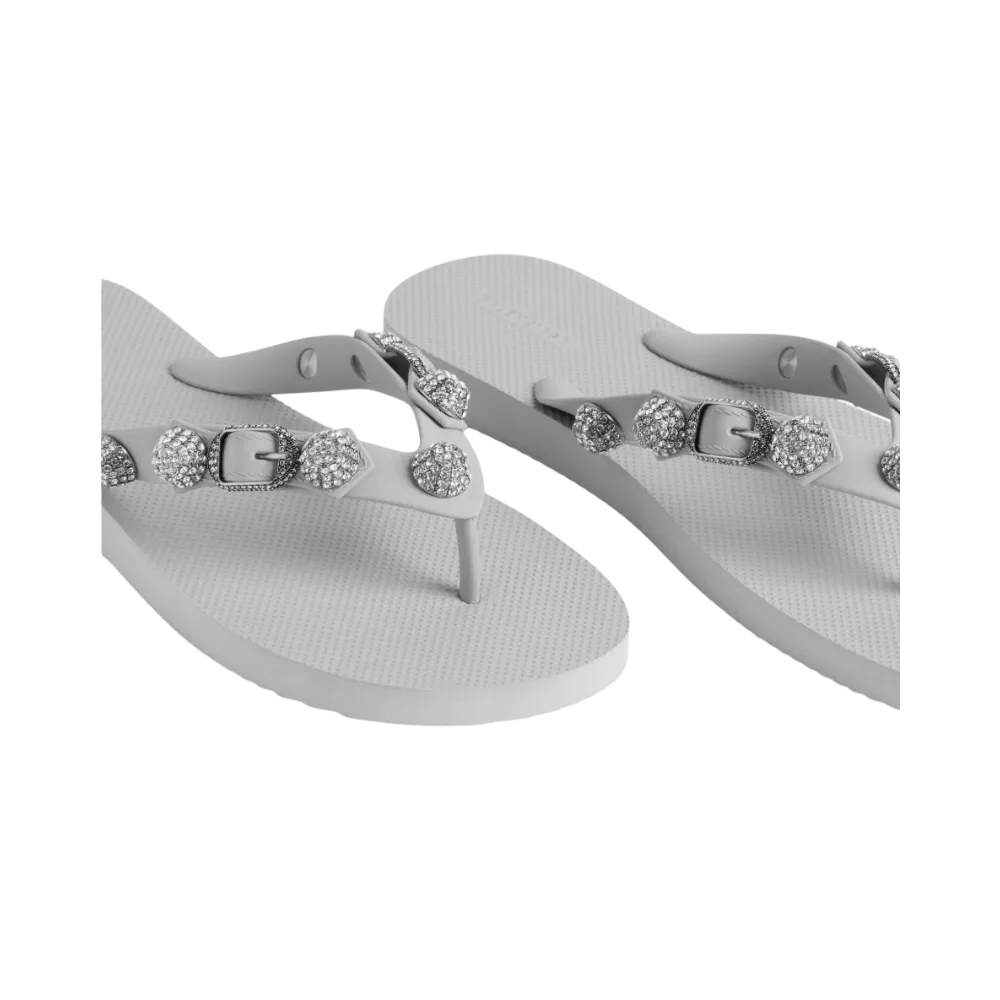Balenciaga Cagole Thong Sandal In Crystal