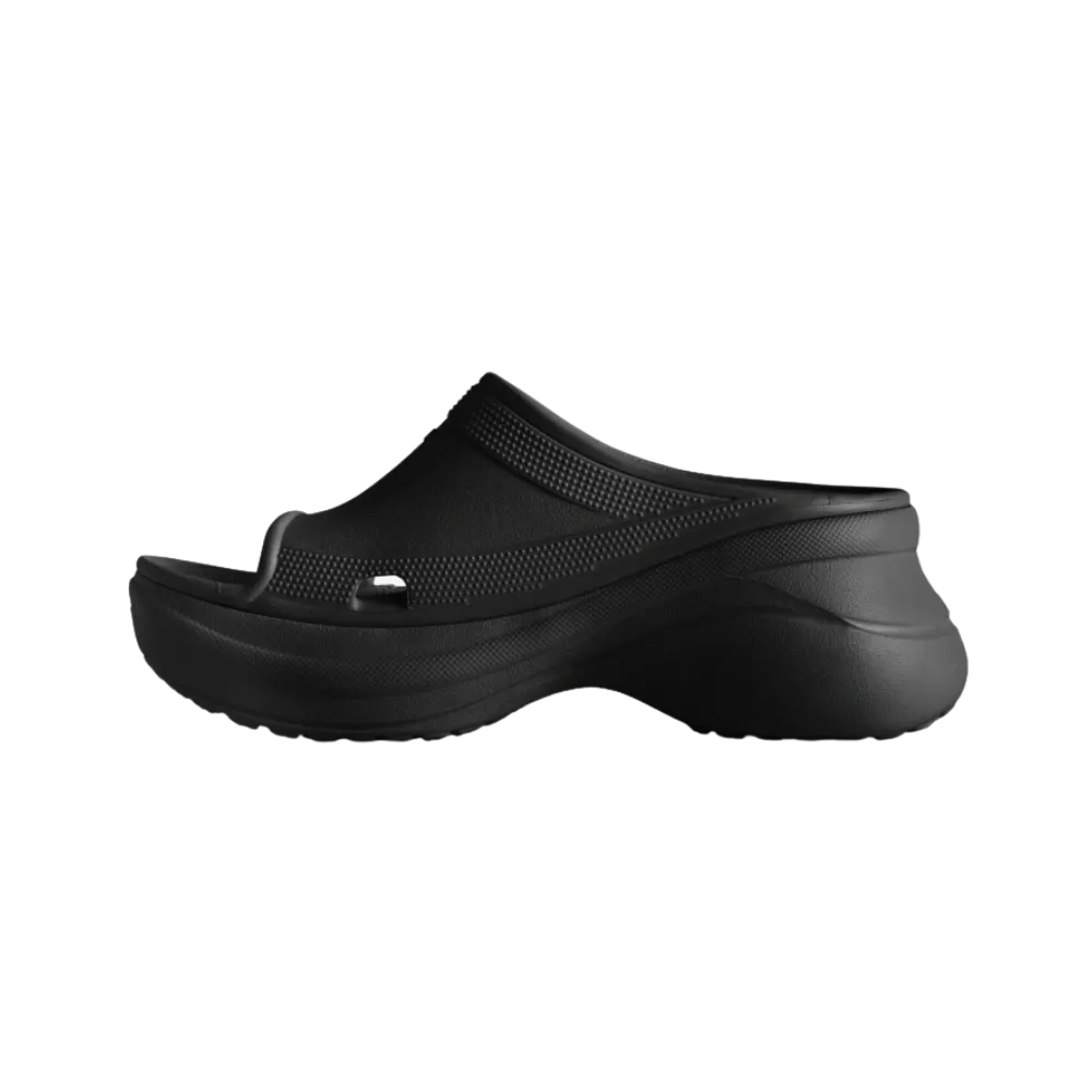 Balenciaga Pool Crocs Slide Sandal In Black