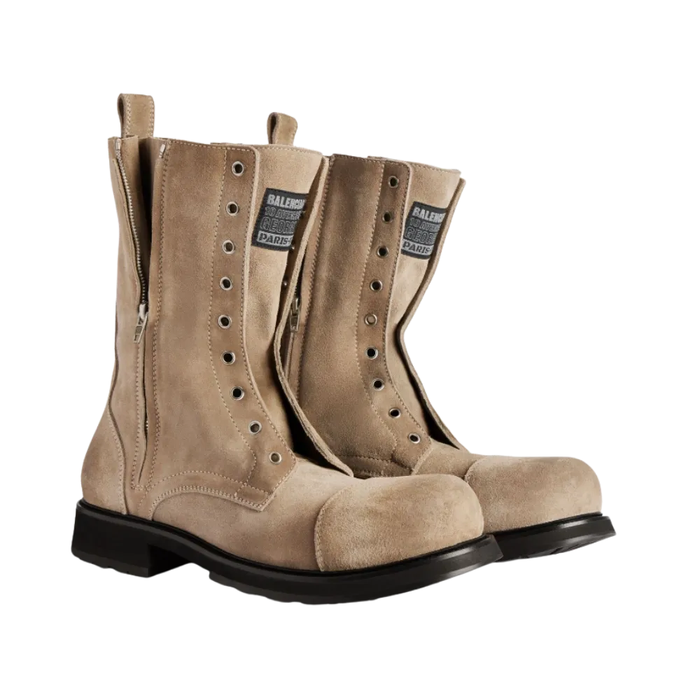 Balenciaga Truck Lace-Up Boot In Sand