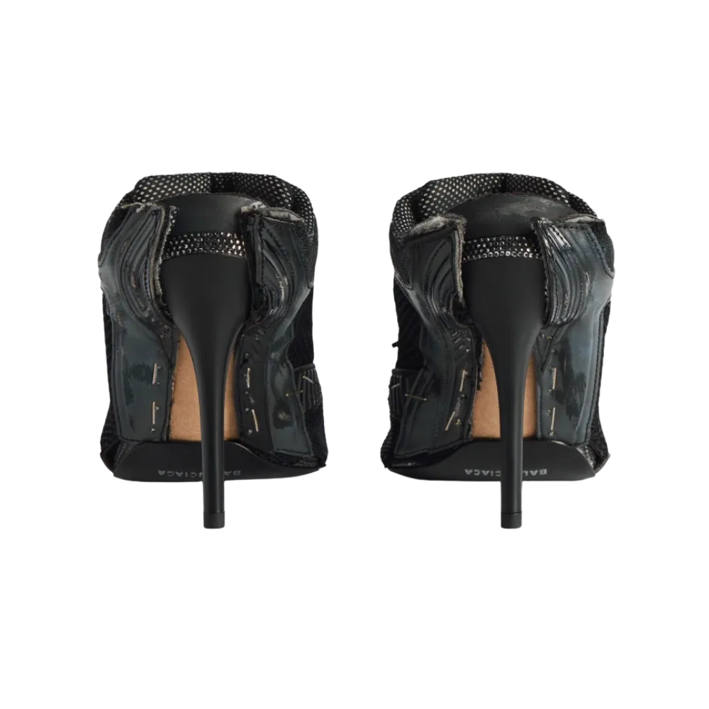 Balenciaga Stapler Sandal Heel In Black