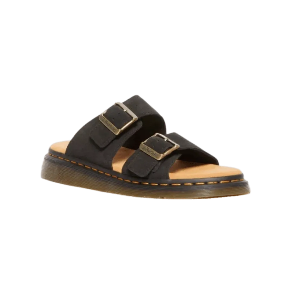 Dr Martens Josef Suede Slide Sandals Black