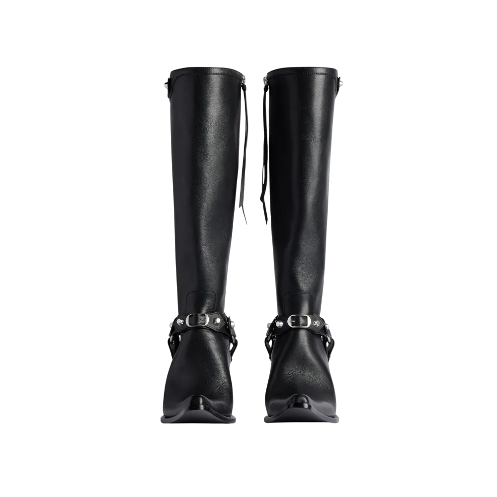 Balenciaga City Boot With Harness In Black
