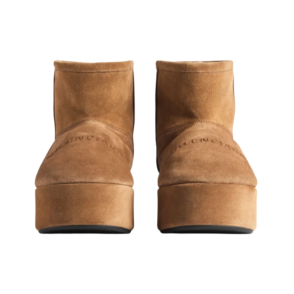 Balenciaga Alaska Platform Bootie In Brown