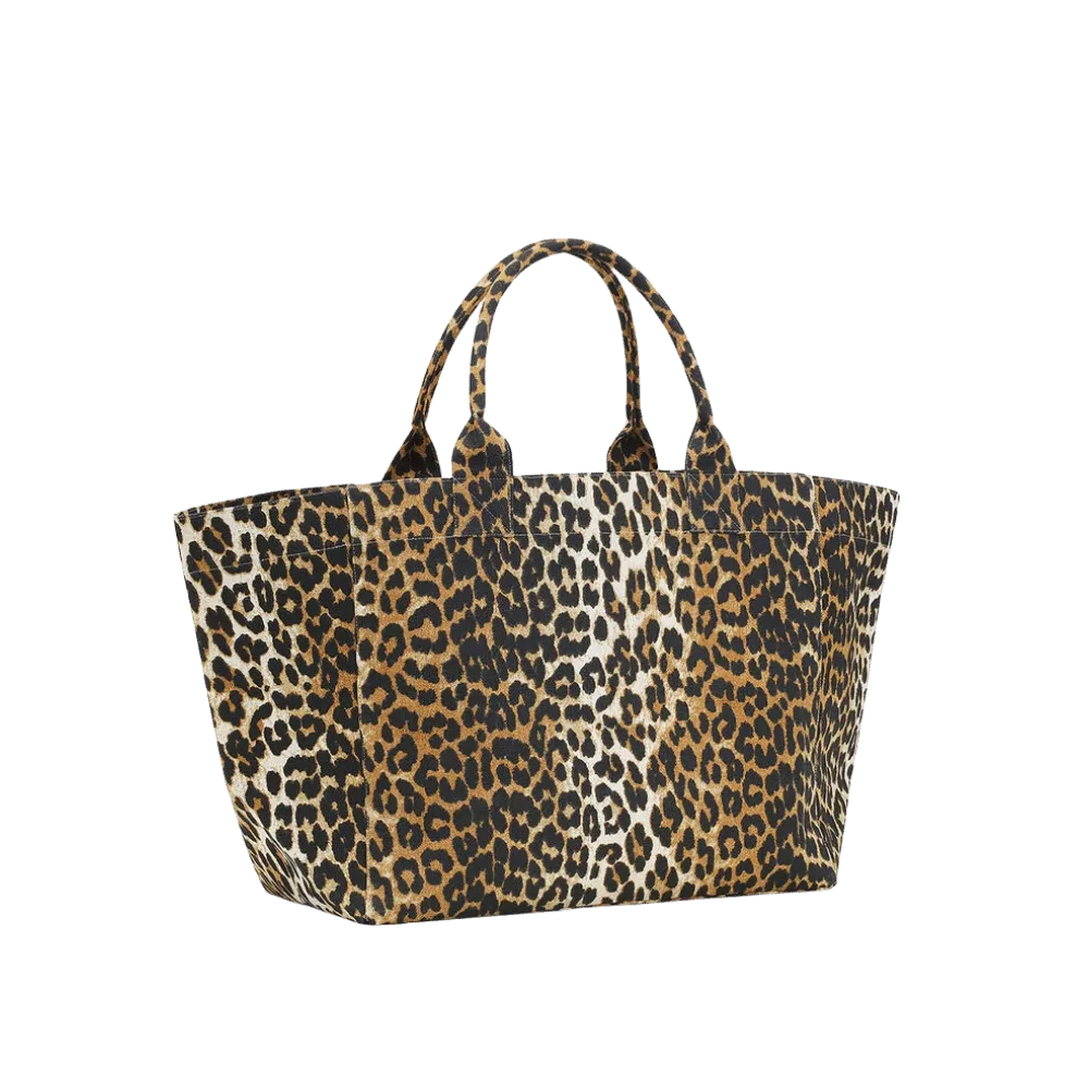 Ganni Leopard XXL Tote Bag
