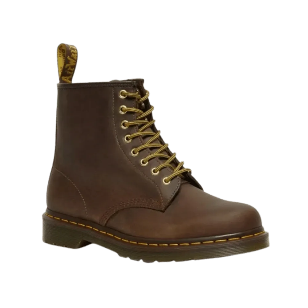 Dr Martens 1460 Crazy Horse Leather Lace Up Boots Brown