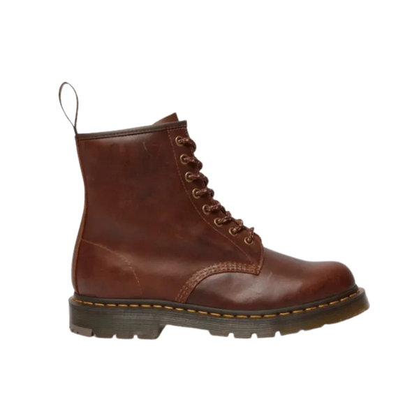 Dr Martens 1460 Slip Resistant Leather Lace Up Boots Dark Tan