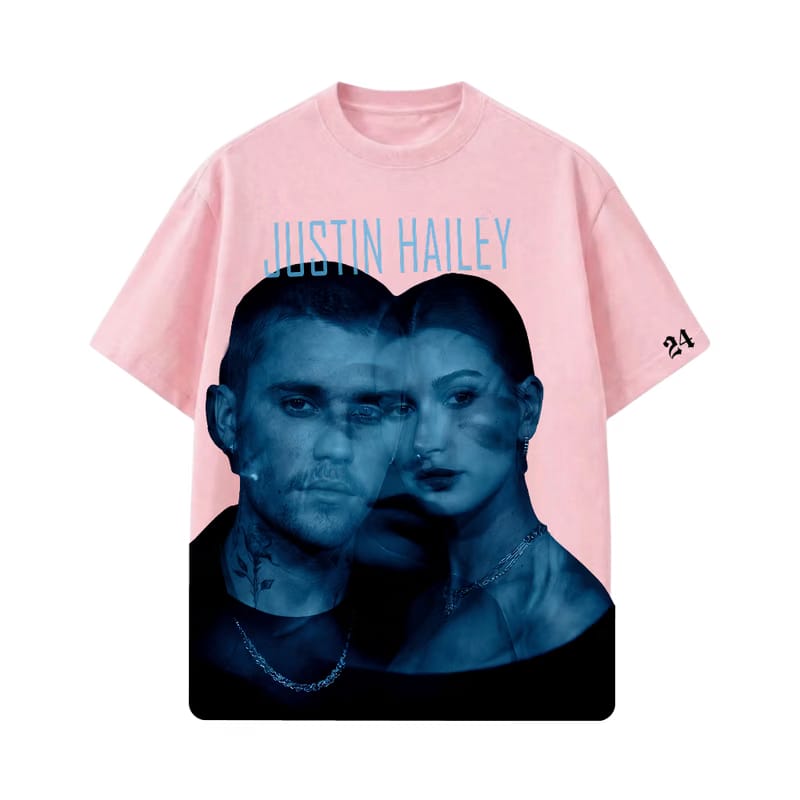 24songs 24songs Justin- Haileyxjustin T-Shirt(Pink)