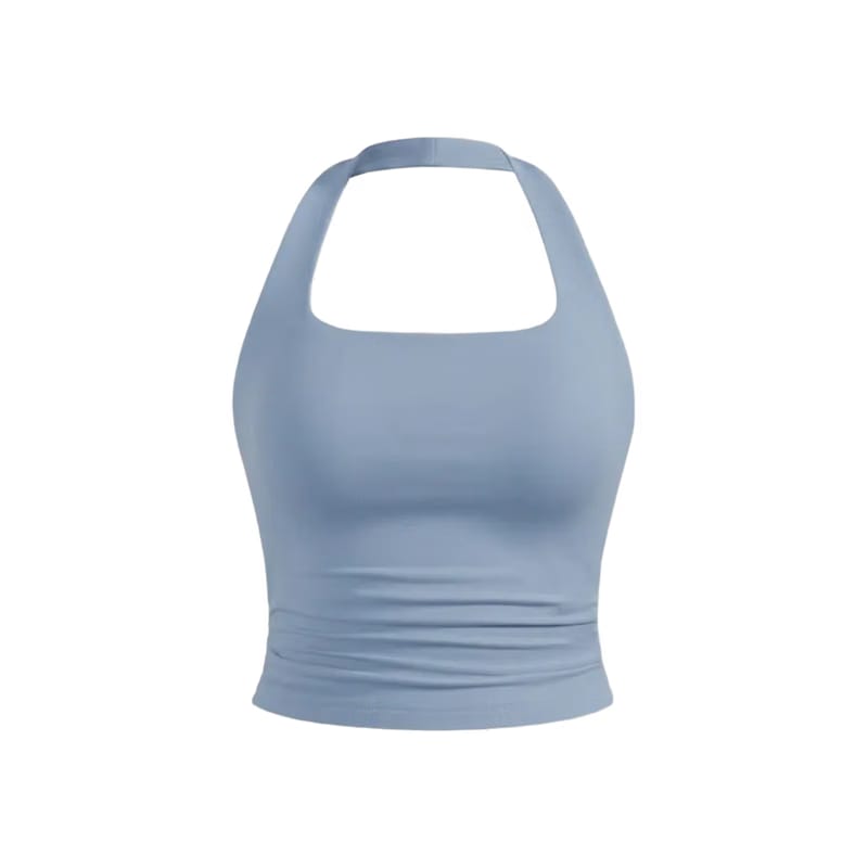 Be Autyst Be Autyst Halter Neck Powder Blue Top