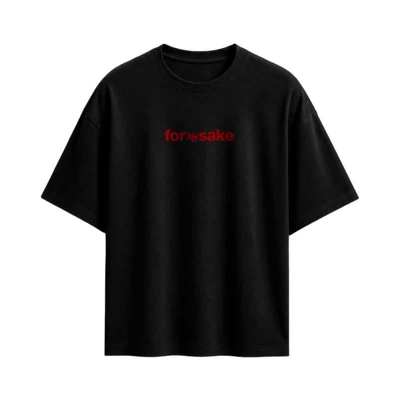 Forfksake Forfksake Glad Your Parents Did It Raw T-Shirt Black