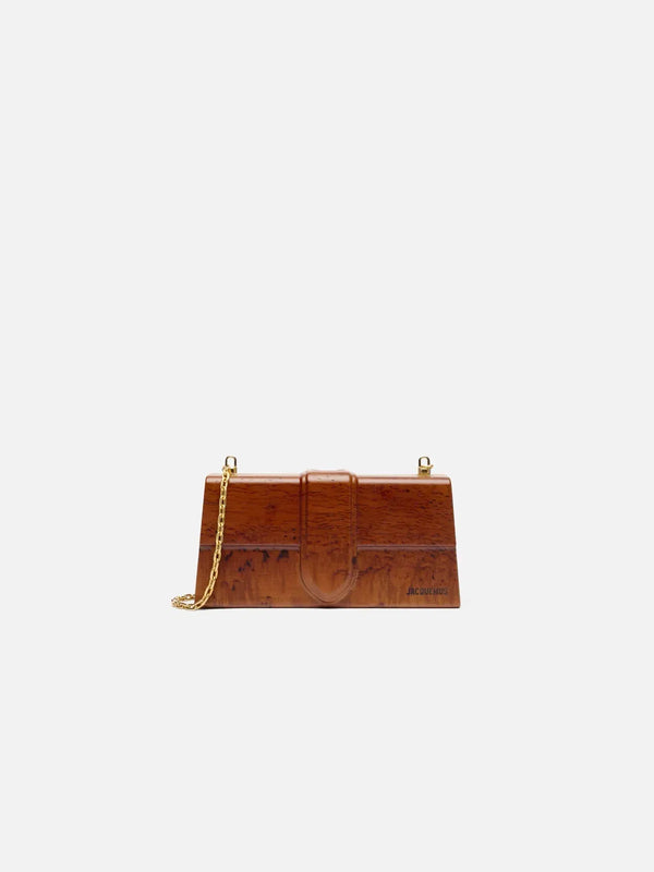 Jacquemus Jacquemus The Wooden Bambino Signature Wooden Handbag Brown