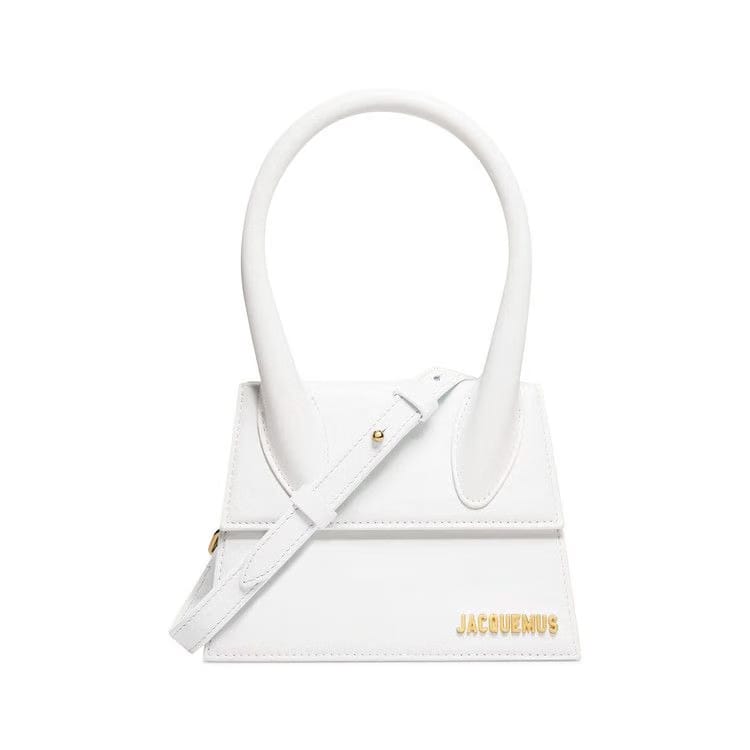 Jacquemus Jacquemus The Medium Chiquito Leather Handbag White