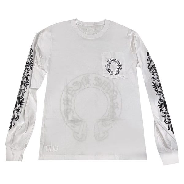 Chrome Hearts Chrome Hearts Floral Long-Sleeve White/Black