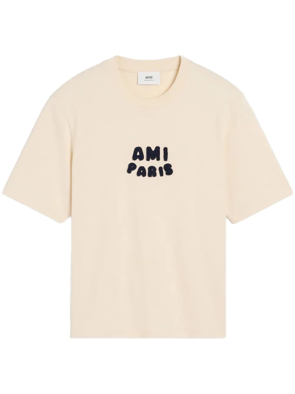 Ami Paris Ami Paris Logo-Patch T-Shirt Light Beige