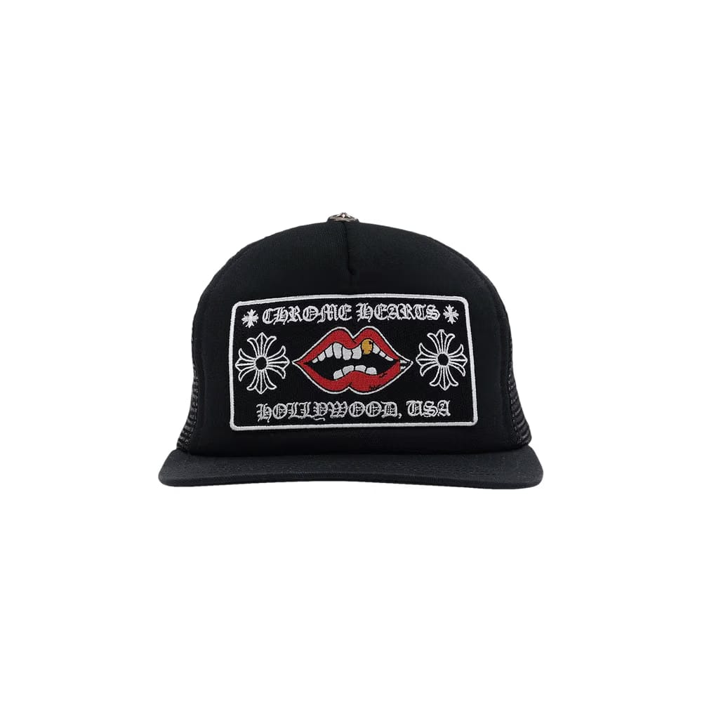 Chrome Hearts Chrome Hearts Chomper Hollywood Trucker Hat Black
