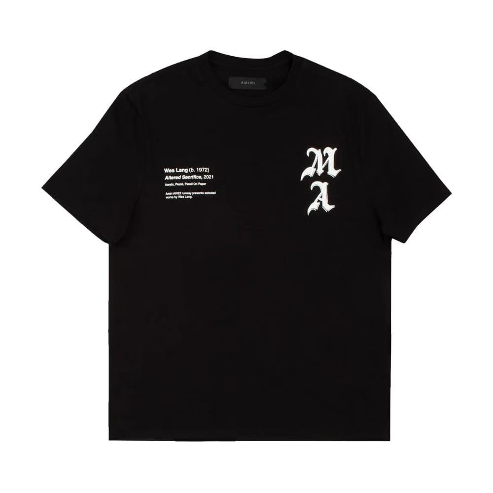 Amiri Amiri Wes Lang Checker Skull T-Shirt Black