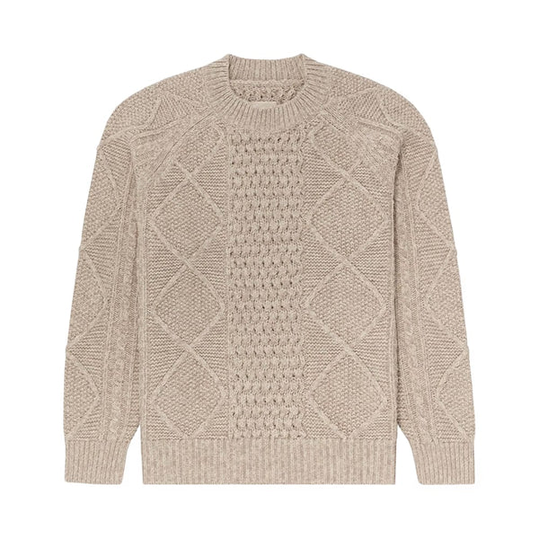 Aimé Leon Dore Aimé Leon Dore Cable Crewneck Sweater Oatmeal