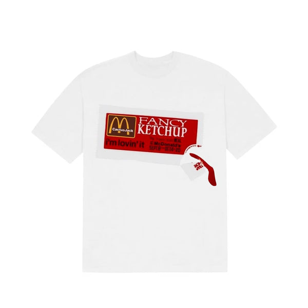 Cactus Jack By Travis Scott Cactus Jack By Travis Scott X Cactus Plant Flea Market Ketchup T-Shirt White