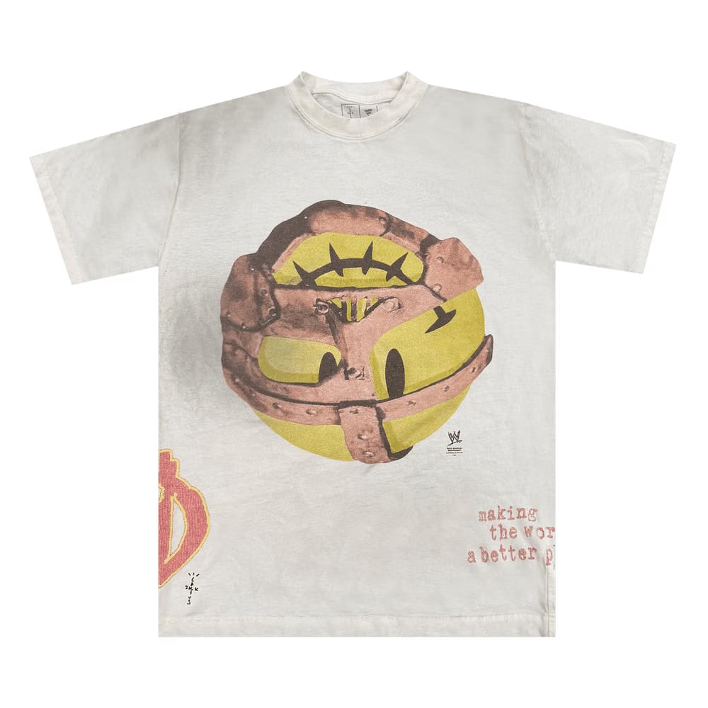 Cactus Jack By Travis Scott Cactus Jack By Travis Scott X Wwe Mankind T-Shirt White