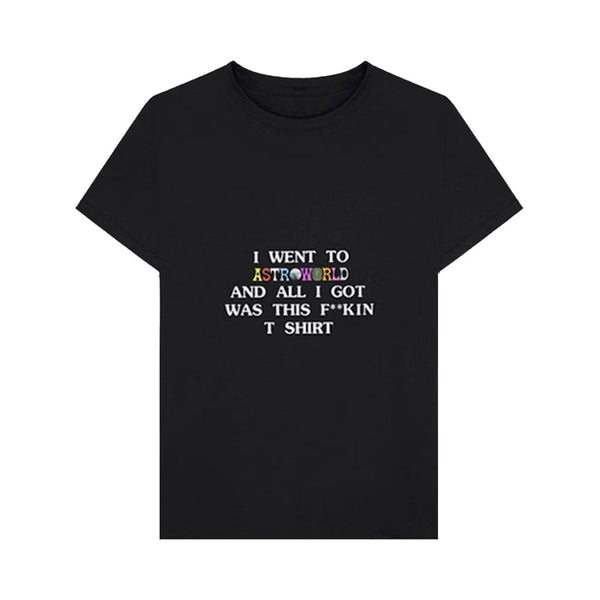 Cactus Jack By Travis Scott Cactus Jack By Travis Scott Astroworld I Went To Astroworld T-Shirt Black