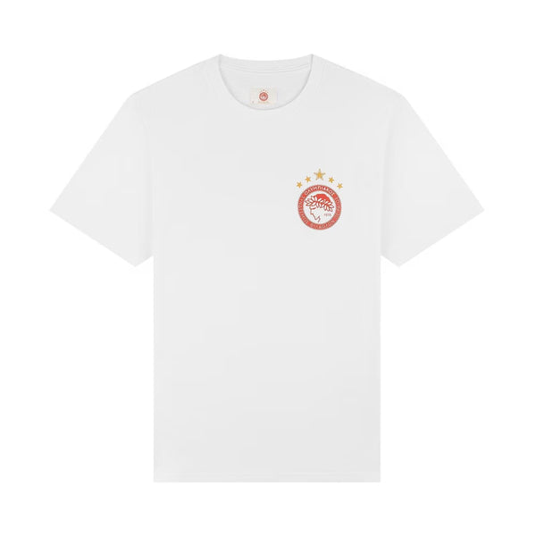 Aimé Leon Dore Aimé Leon Dore X Olympiacos F.C. Centennial T-Shirt Bright White