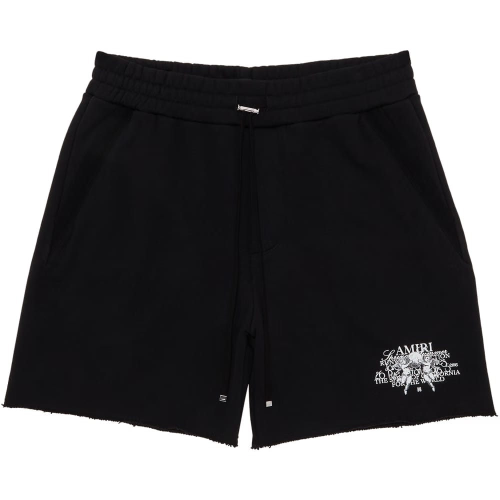 Amiri Amiri Cherub Text Sweatshort Black
