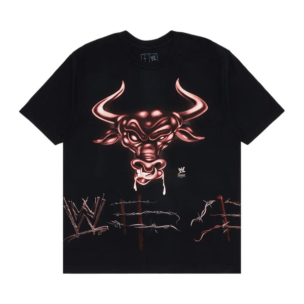 Cactus Jack By Travis Scott Cactus Jack By Travis Scott X Wwe Know Your Role T-Shirt The Rock Black