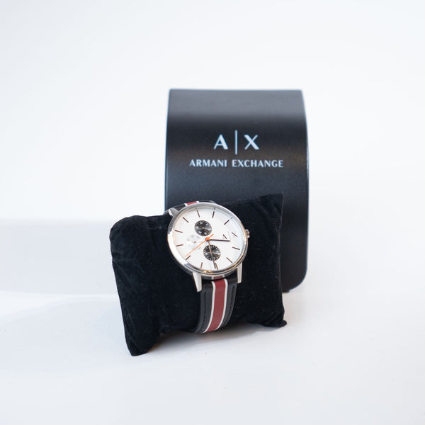 Armani Exchange Armani Exchange Red/Black Strapped Watch (One Size)