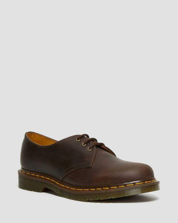 Dr. Martens Dr. Martens 1461 Crazy Horse Leather Oxford Shoes — Brown