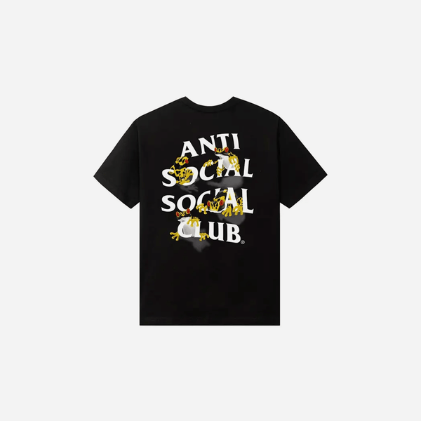 Anti Social Social Club Anti Social Social Club Yellow Banded Black Tee
