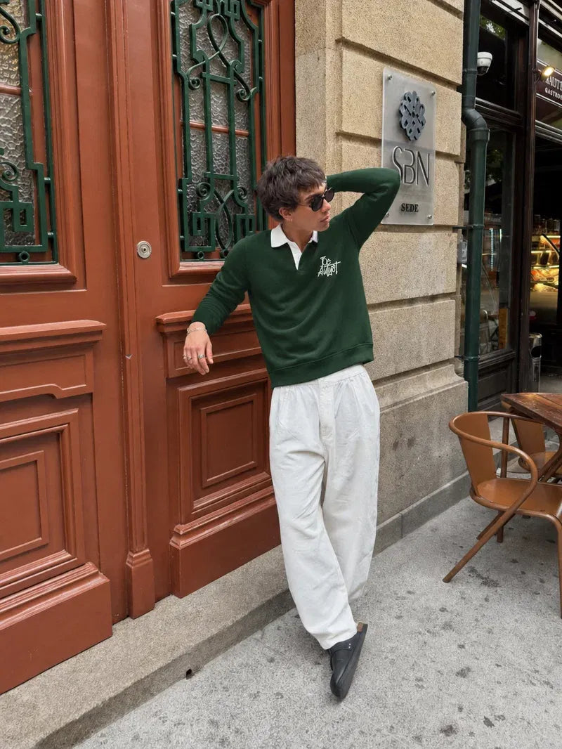 Be Autyst Be Autyst Green Polo Sweatshirt