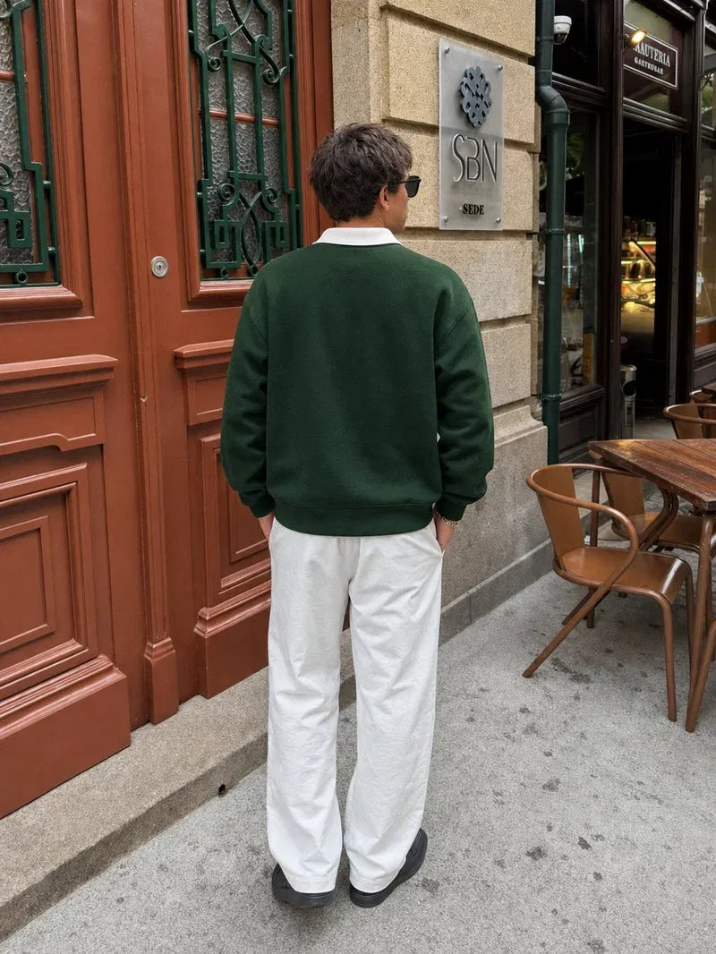 Be Autyst Be Autyst Green Polo Sweatshirt
