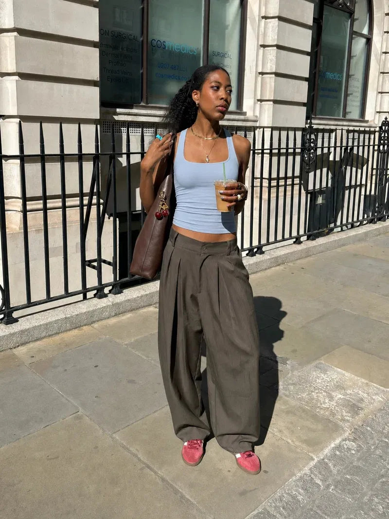 Be Autyst Be Autyst Halter Neck Powder Blue Top