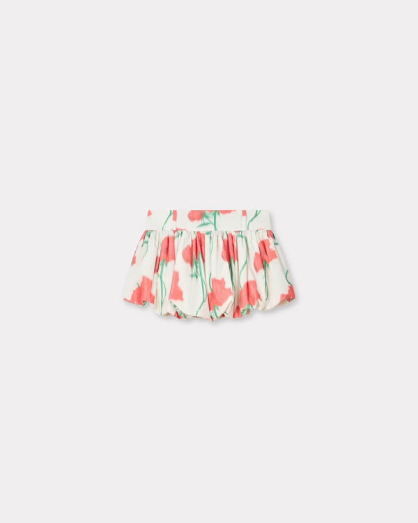 Kenzo Kenzo Balloon Mini Skirt In Taffetas White Women's