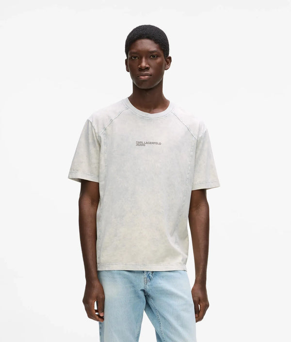 Karl Lagerfeld Karl Lagerfeld Washed Relaxed T - Shirt Micro Chip