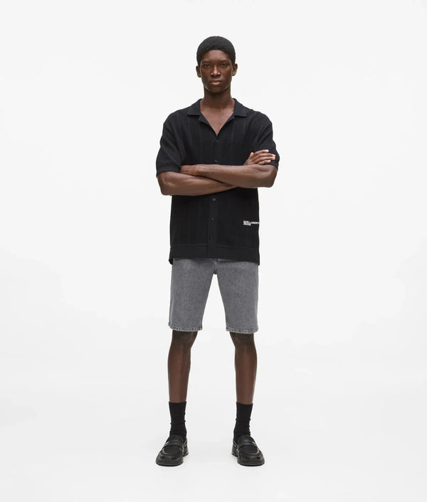 Karl Lagerfeld Karl Lagerfeld Slim Denim Shorts Washed Grey Denim