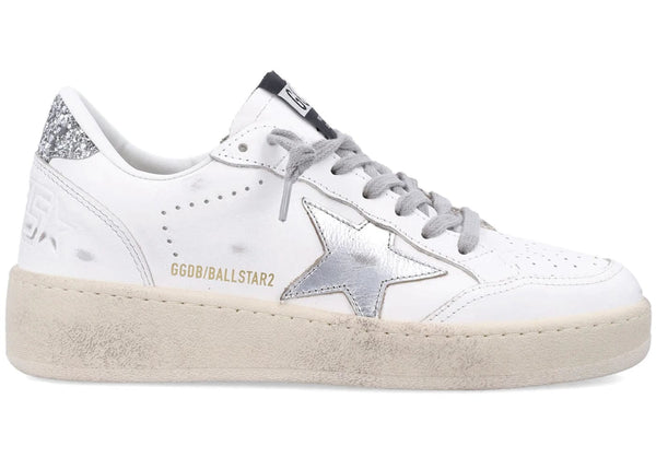 Golden Goose Golden Goose Ball Star 2 Deluxe White Silver Womens