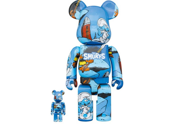 Bearbrick Bearbrick X The Smurfs (The Astrosmurf) 100% & 400% Set