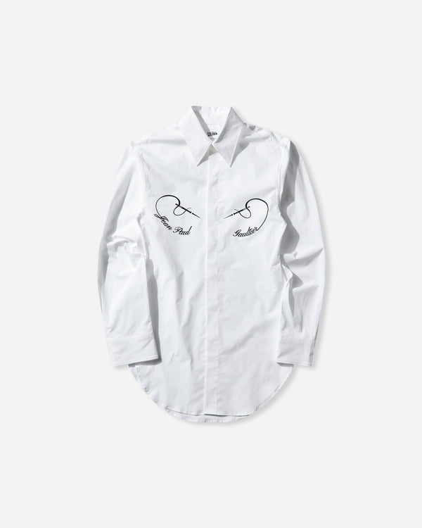 Jean Paul Gaultier Jean Paul Gaultier Women's Oversized Printed Shirt White