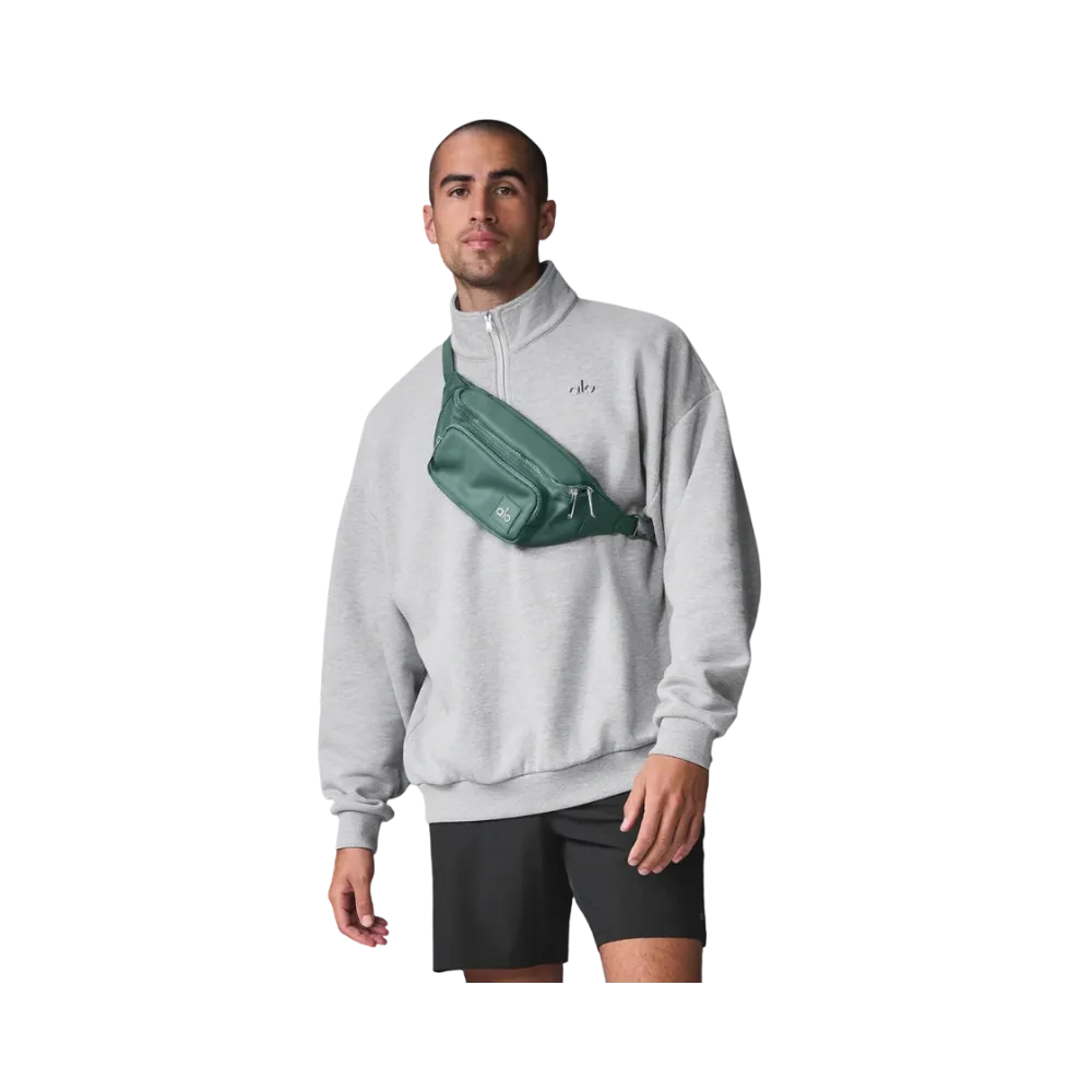 Alo Men's Accolade 1/4 Zip Pullover Athletic Heather Grey