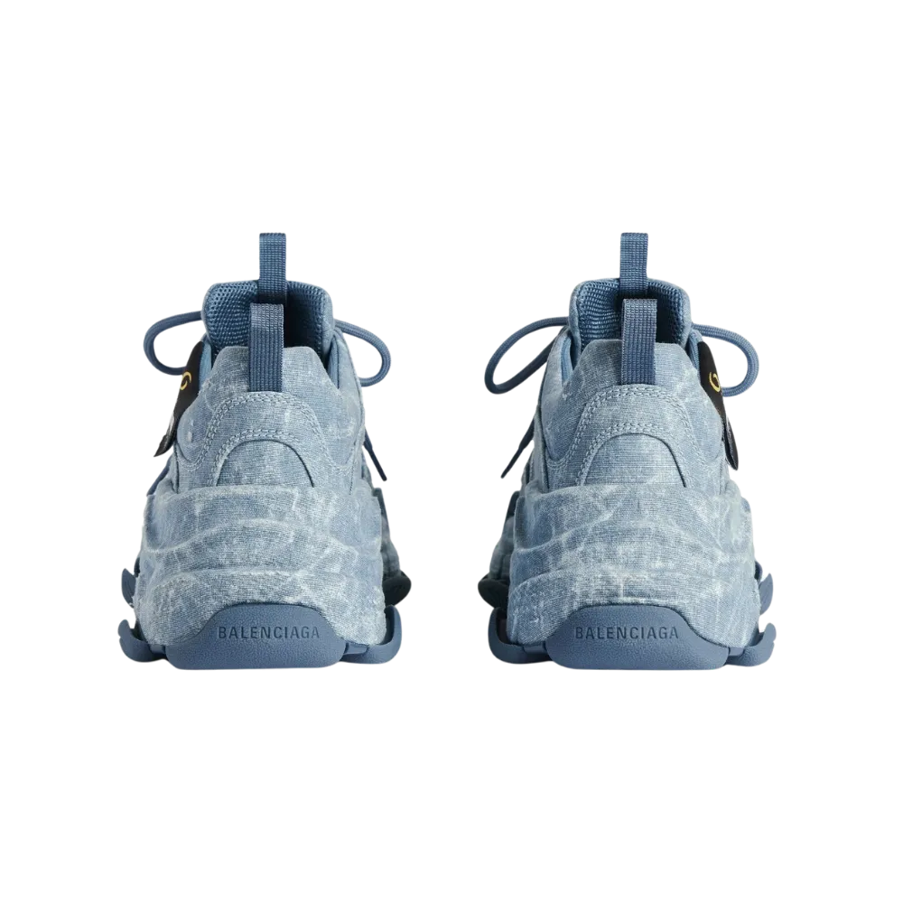 Balenciaga Triple S Canvas Sneaker In Blue